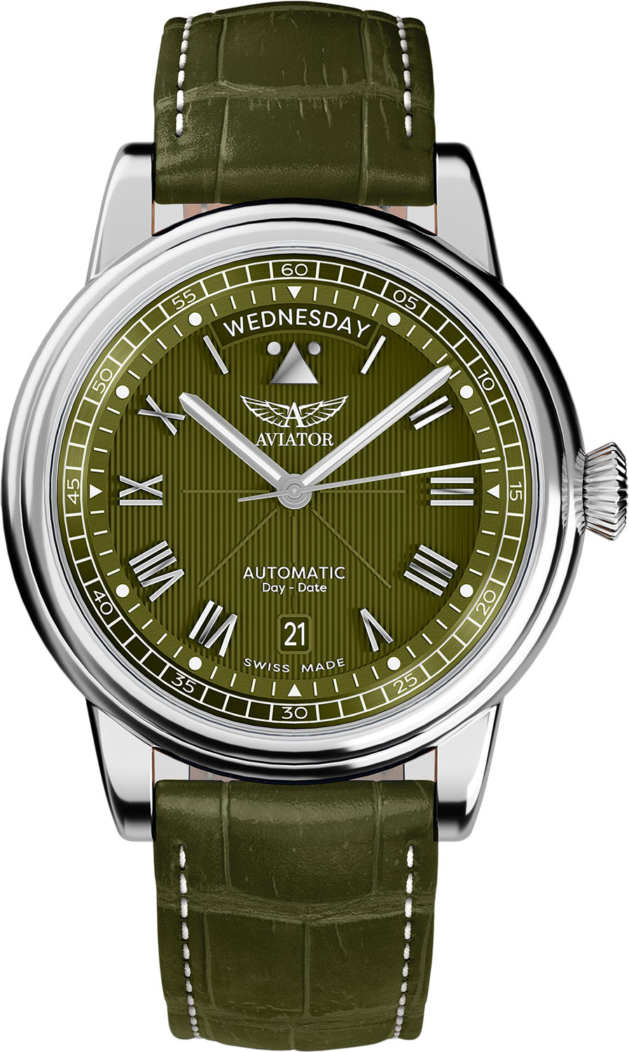 Швейцарские механические наручные часы Aviator V.3.35.0.278.4