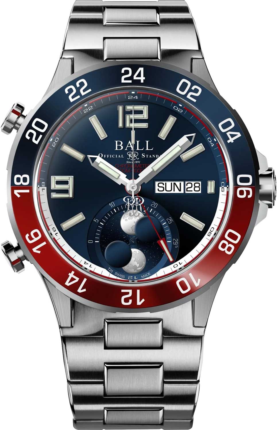 Швейцарские механические титановые наручные часы BALL DG3220A-S1CJ-BE