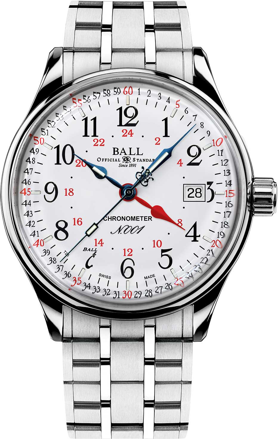 Швейцарские механические наручные часы BALL NM3888D-S5CJ-WH