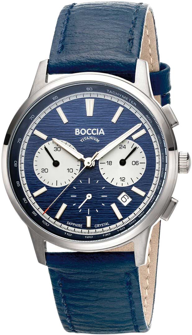 Титановые наручные часы Boccia Titanium 3734-02 с хронографом