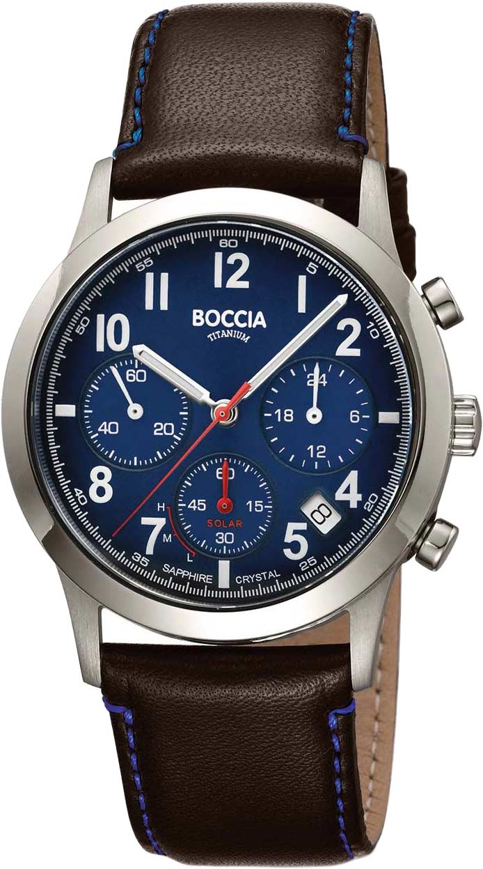 Титановые наручные часы Boccia Titanium 3735-02 с хронографом