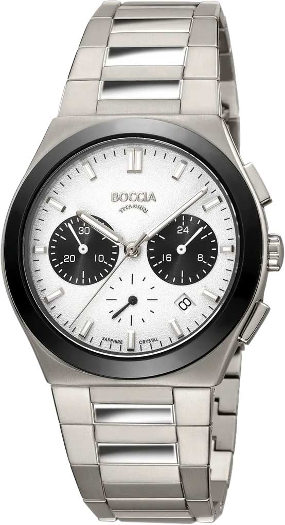 Титановые наручные часы Boccia Titanium 3736-01 с хронографом