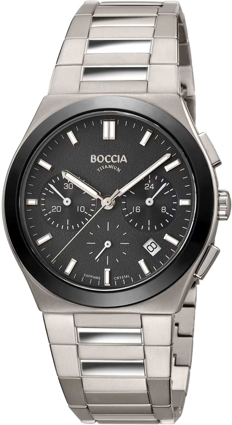 Титановые наручные часы Boccia Titanium 3736-02 с хронографом