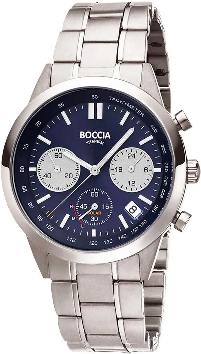 Титановые наручные часы Boccia Titanium 3737-02 с хронографом