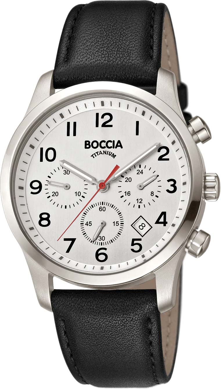 Титановые наручные часы Boccia Titanium 3749-01-ucenka с хронографом