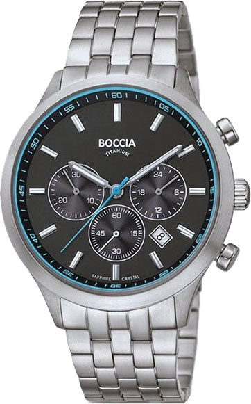 Титановые наручные часы Boccia Titanium 3750-04 с хронографом