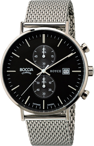 Титановые наручные часы Boccia Titanium 3752-02 с хронографом