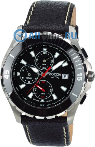 Титановые наручные часы Boccia Titanium 3766-01 с хронографом