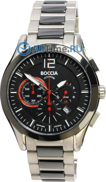 Титановые наручные часы Boccia Titanium 3771-02 с хронографом