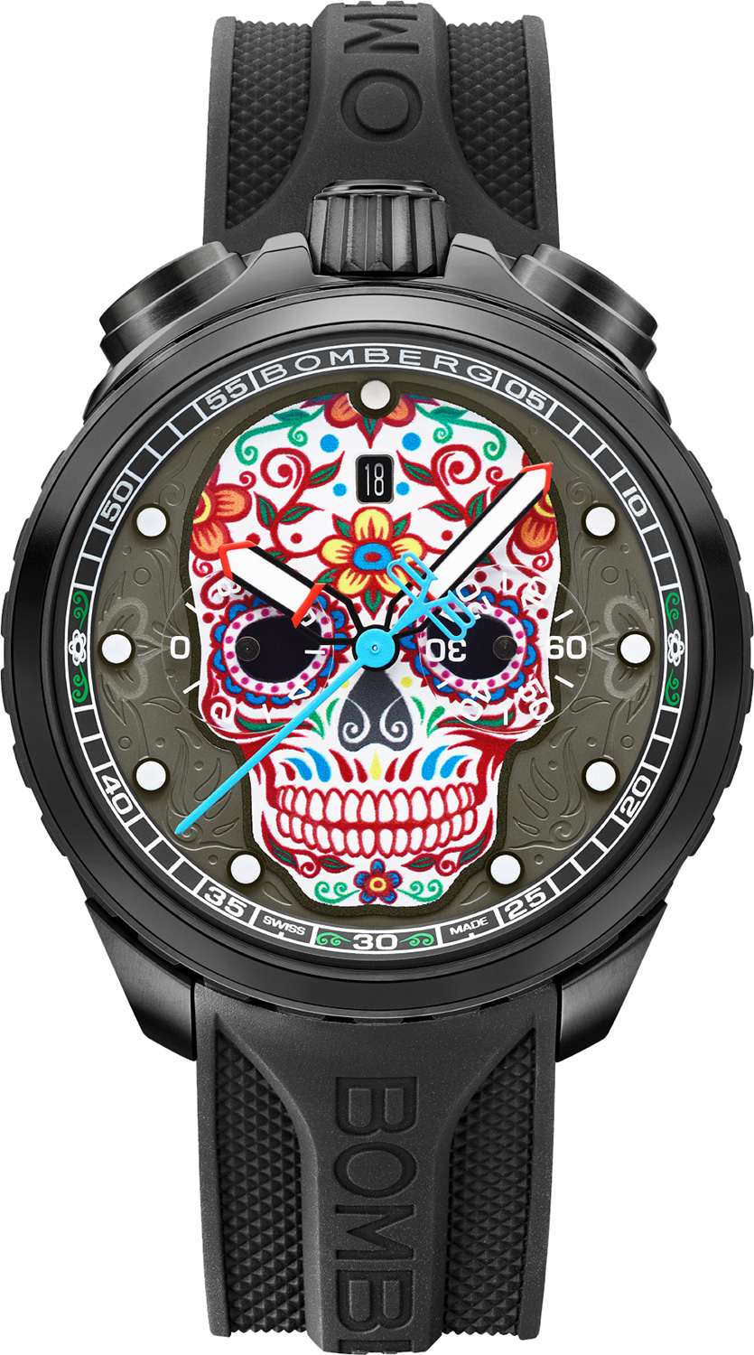 Швейцарские наручные часы Bomberg BS45CHPBA.060-2.11 с хронографом