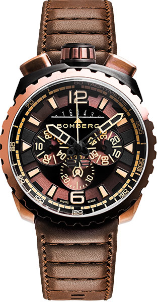 Швейцарские наручные часы Bomberg BS45CHPBRBA.050-2.3 с хронографом