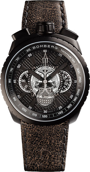 Швейцарские механические наручные часы Bomberg BS47CHAPBA.024-2.3 с хронографом