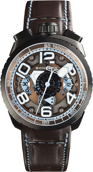 Швейцарские механические наручные часы Bomberg BS47CHAPBA.041-2.3 с хронографом