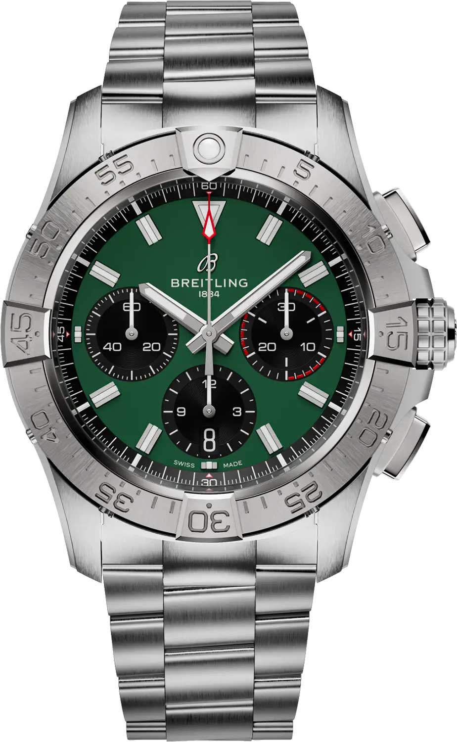 Швейцарские механические наручные часы Breitling AB0146101L1A1 с хронографом