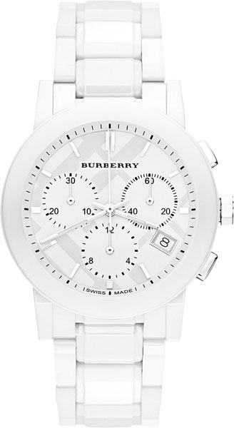 Швейцарские керамические наручные часы Burberry BU9080 с хронографом
