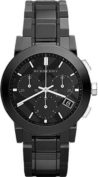 Швейцарские керамические наручные часы Burberry BU9081 с хронографом