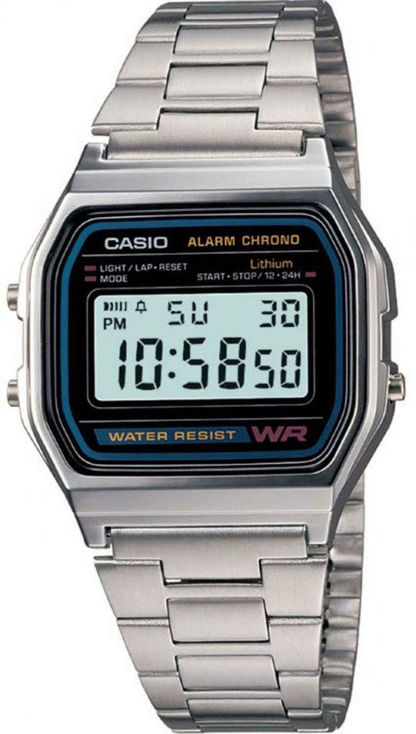 Японские наручные часы Casio Vintage A-158WA-1-ucenka-1 с хронографом