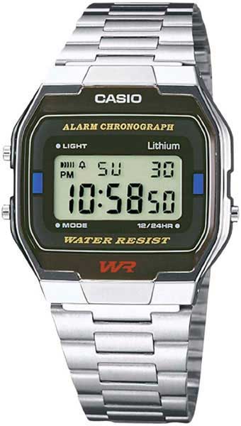 Японские наручные часы Casio Vintage A-163WA-1-ucenka-1 с хронографом