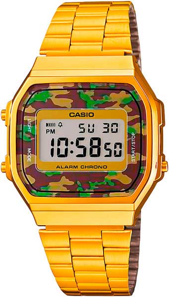 Японские наручные часы Casio Vintage A-168WEGC-3E-ucenka с хронографом