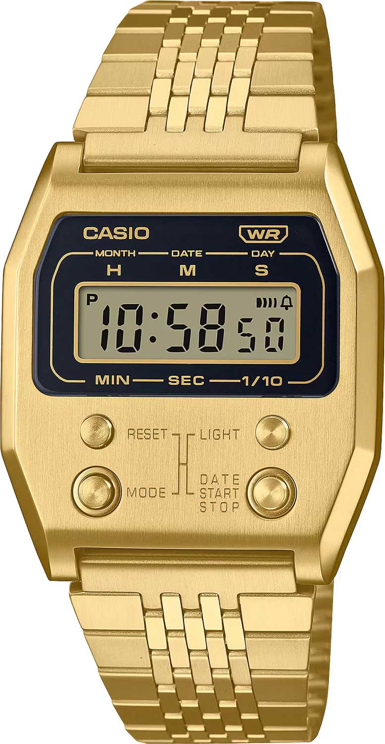 Японские наручные часы Casio Vintage A1100G-5EF-ucenka с хронографом
