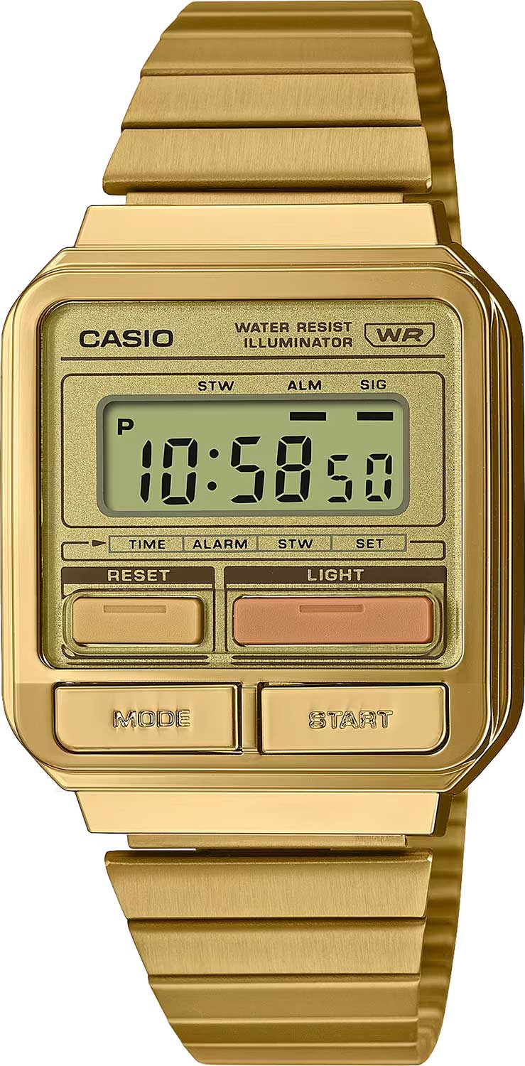 Японские наручные часы Casio Vintage A120WEG-9A-ucenka с хронографом