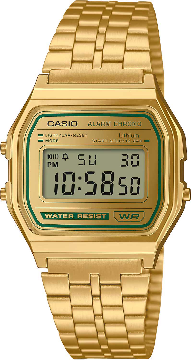 Японские наручные часы Casio Vintage A158WEGV-9A-ucenka с хронографом