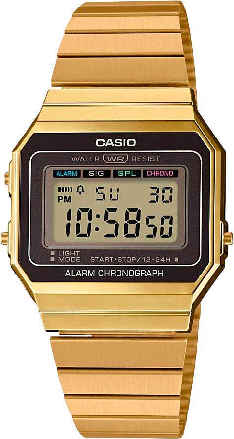 Японские наручные часы Casio Vintage A700WEG-9AEF-ucenka-2 с хронографом