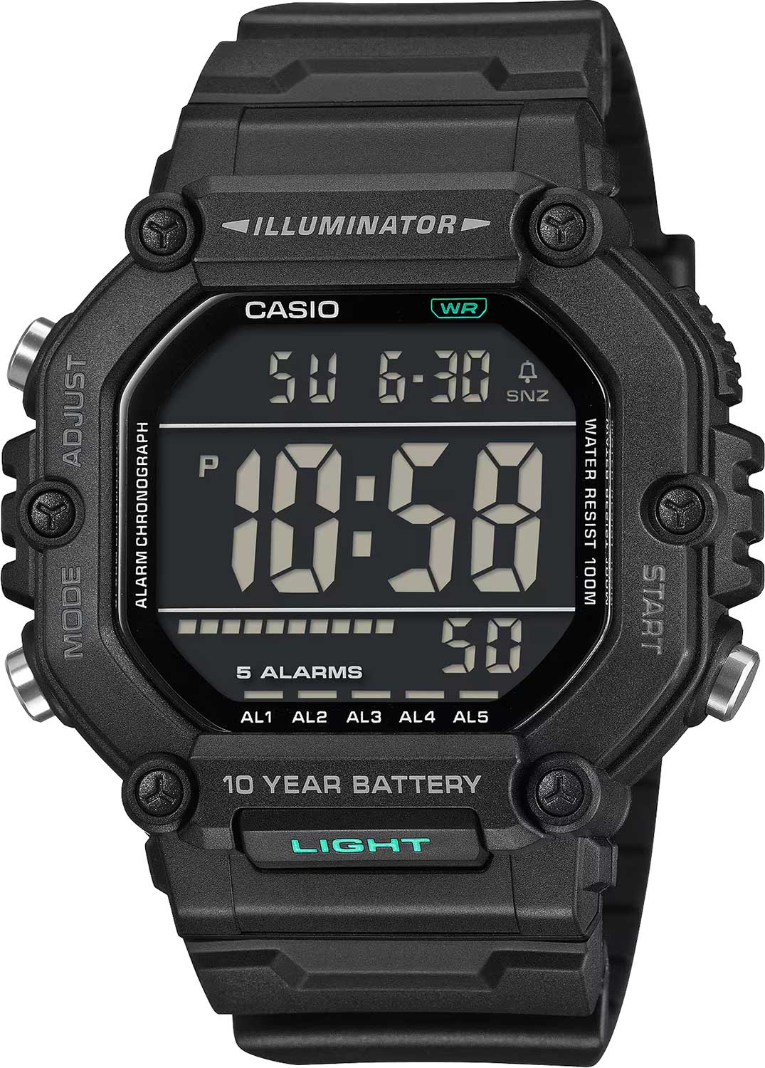 Японские наручные часы Casio Collection AE-1600HX-1B с хронографом