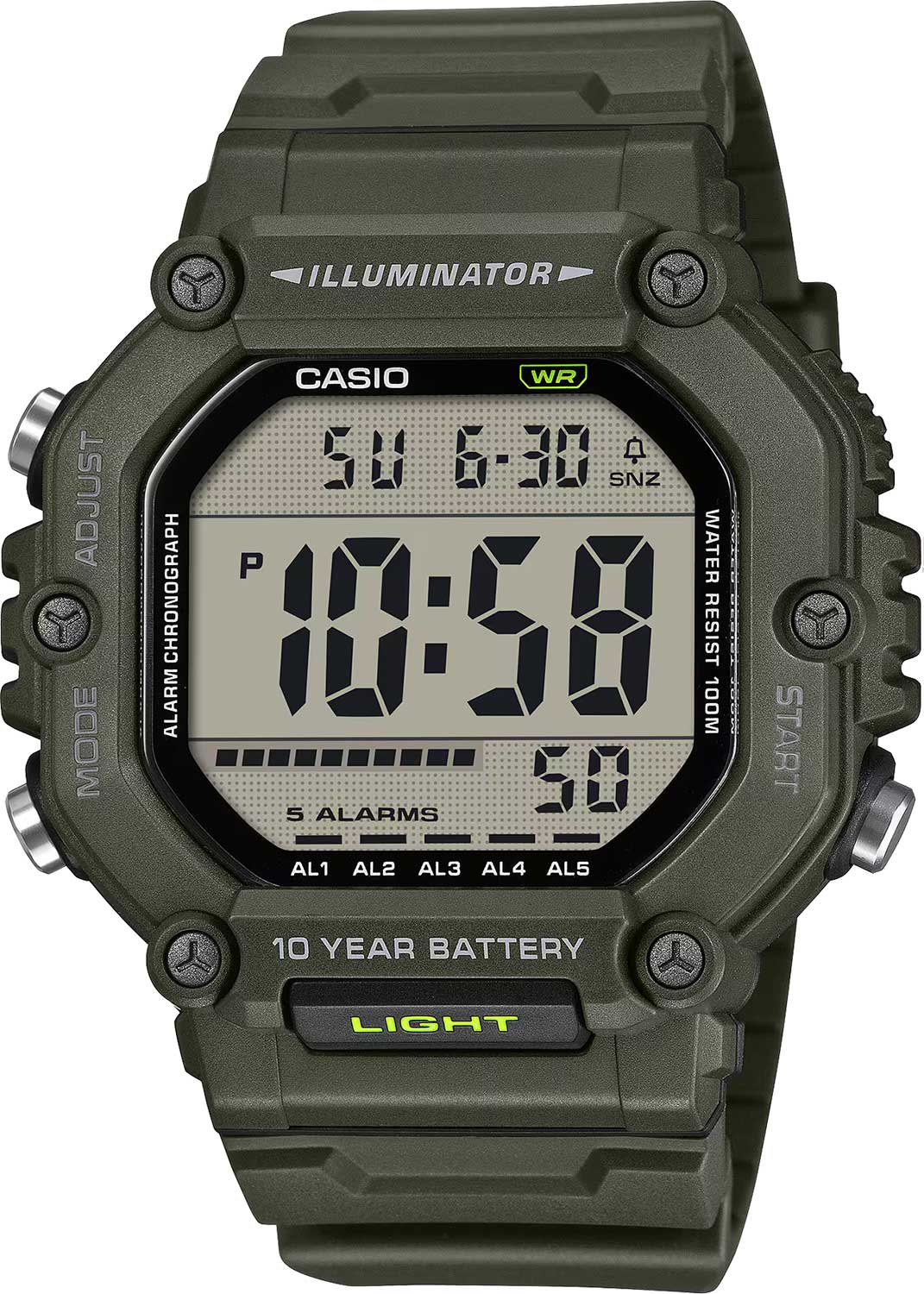 Японские наручные часы Casio Collection AE-1600HX-3A с хронографом