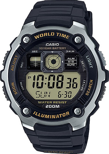Японские наручные часы Casio Illuminator AE-2000W-9A с хронографом