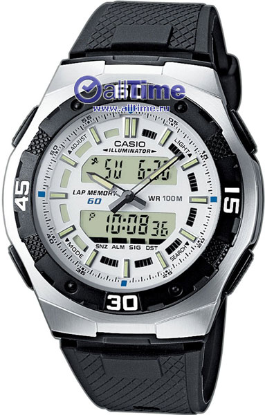 Японские наручные часы Casio Collection AQ-164W-7A с хронографом