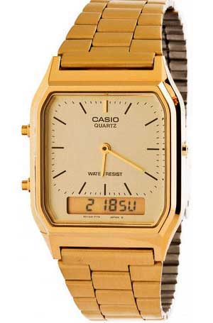 Японские наручные часы Casio Vintage AQ-230GA-9D-ucenka-2 с хронографом