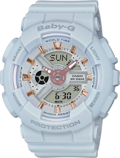Японские наручные часы Casio Baby-G BA-110GA-8A с хронографом