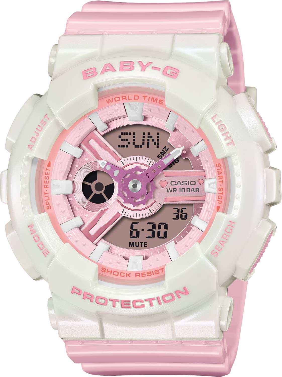 Японские наручные часы Casio Baby-G BA-110PD-4A с хронографом