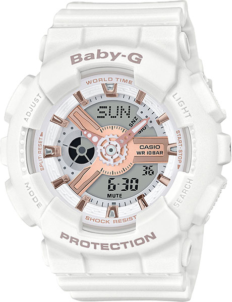 Японские наручные часы Casio Baby-G BA-110RG-7A с хронографом