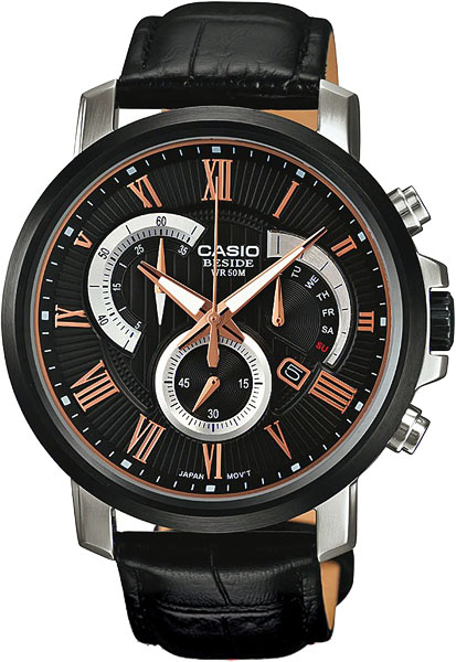 Японские наручные часы Casio Collection BEM-506CL-1A с хронографом