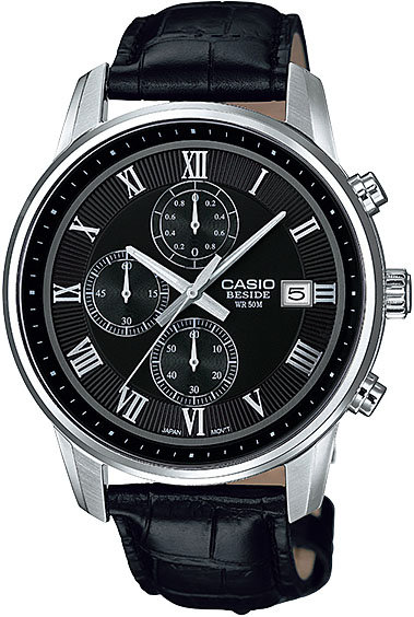 Японские наручные часы Casio Collection BEM-511L-1A с хронографом