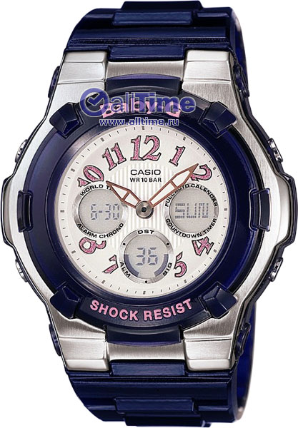 Японские наручные часы Casio Baby-G BGA-114-2B с хронографом