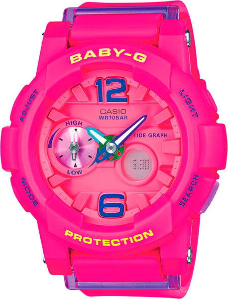 Японские наручные часы Casio BGA-180-4B3 с хронографом