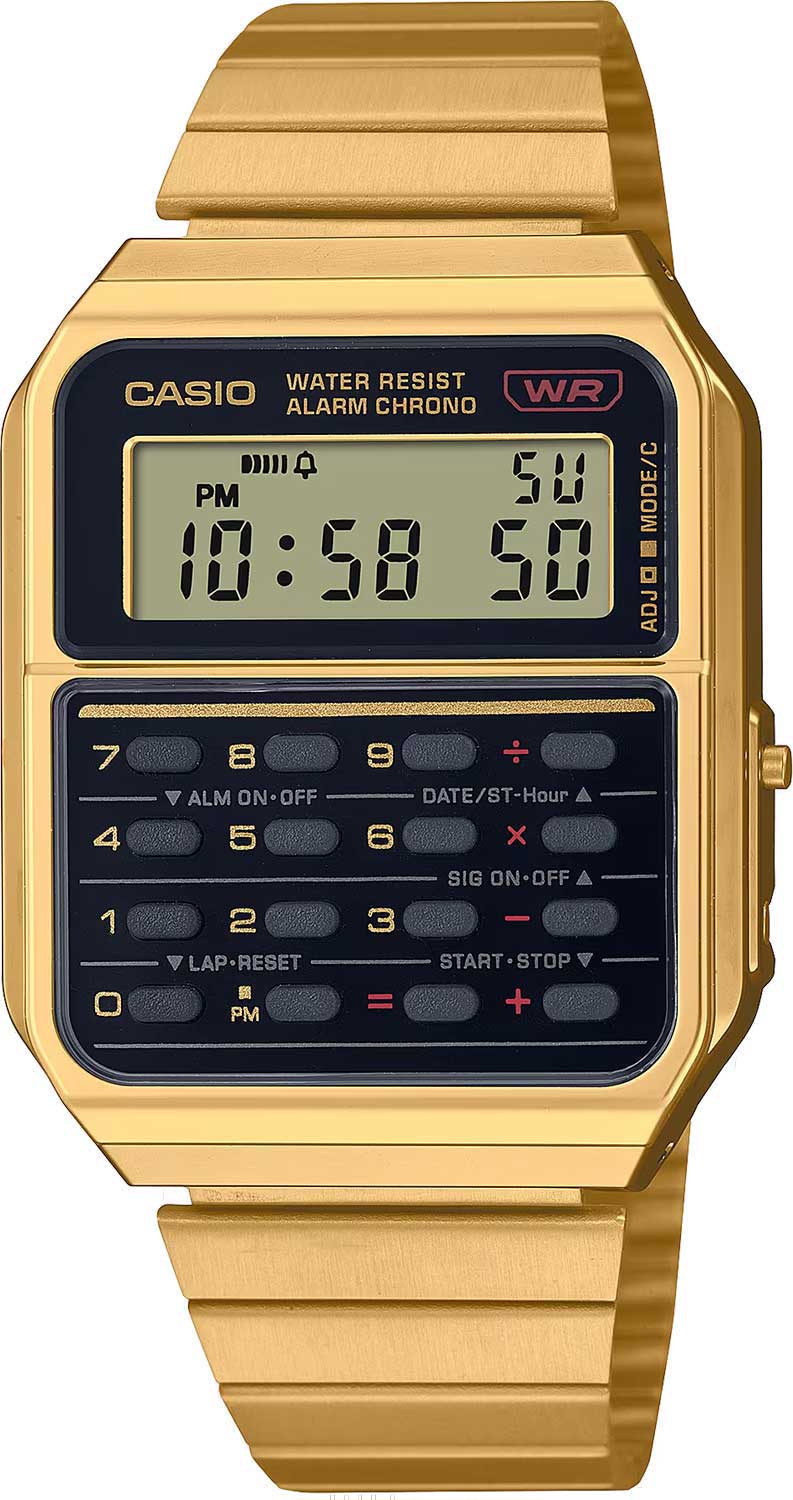 Японские наручные часы Casio Vintage CA-500WEG-1A-ucenka с хронографом