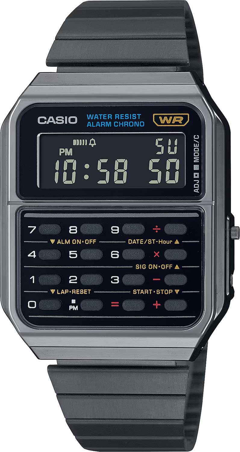 Японские наручные часы Casio Vintage CA-500WEGG-1B-ucenka-1 с хронографом