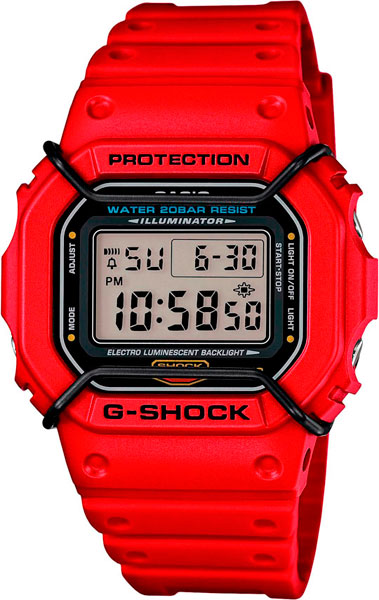 Японские наручные часы Casio G-SHOCK DW-5600P-4E с хронографом
