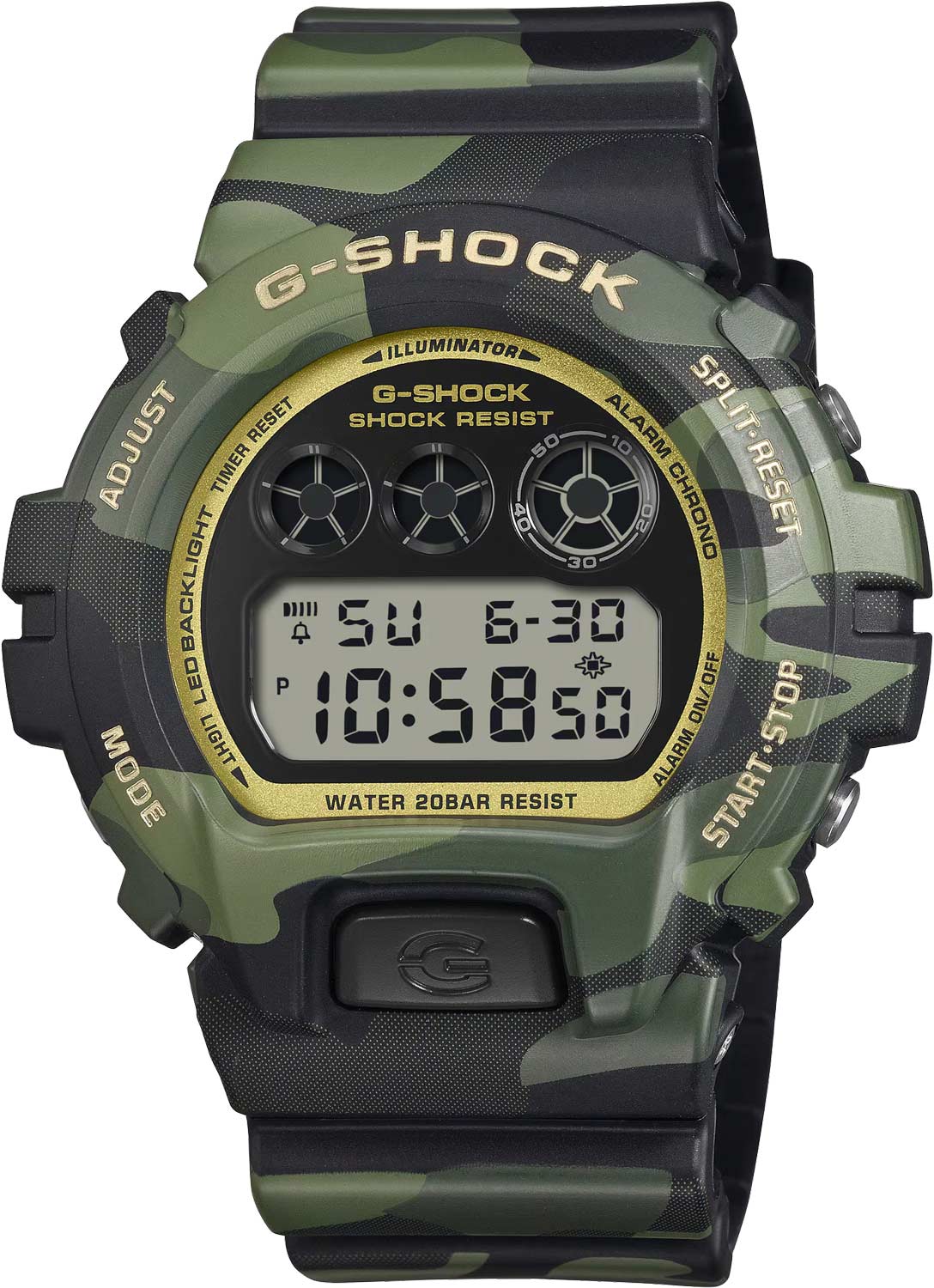Японские наручные часы Casio G-SHOCK DW-6900CMG-3 с хронографом