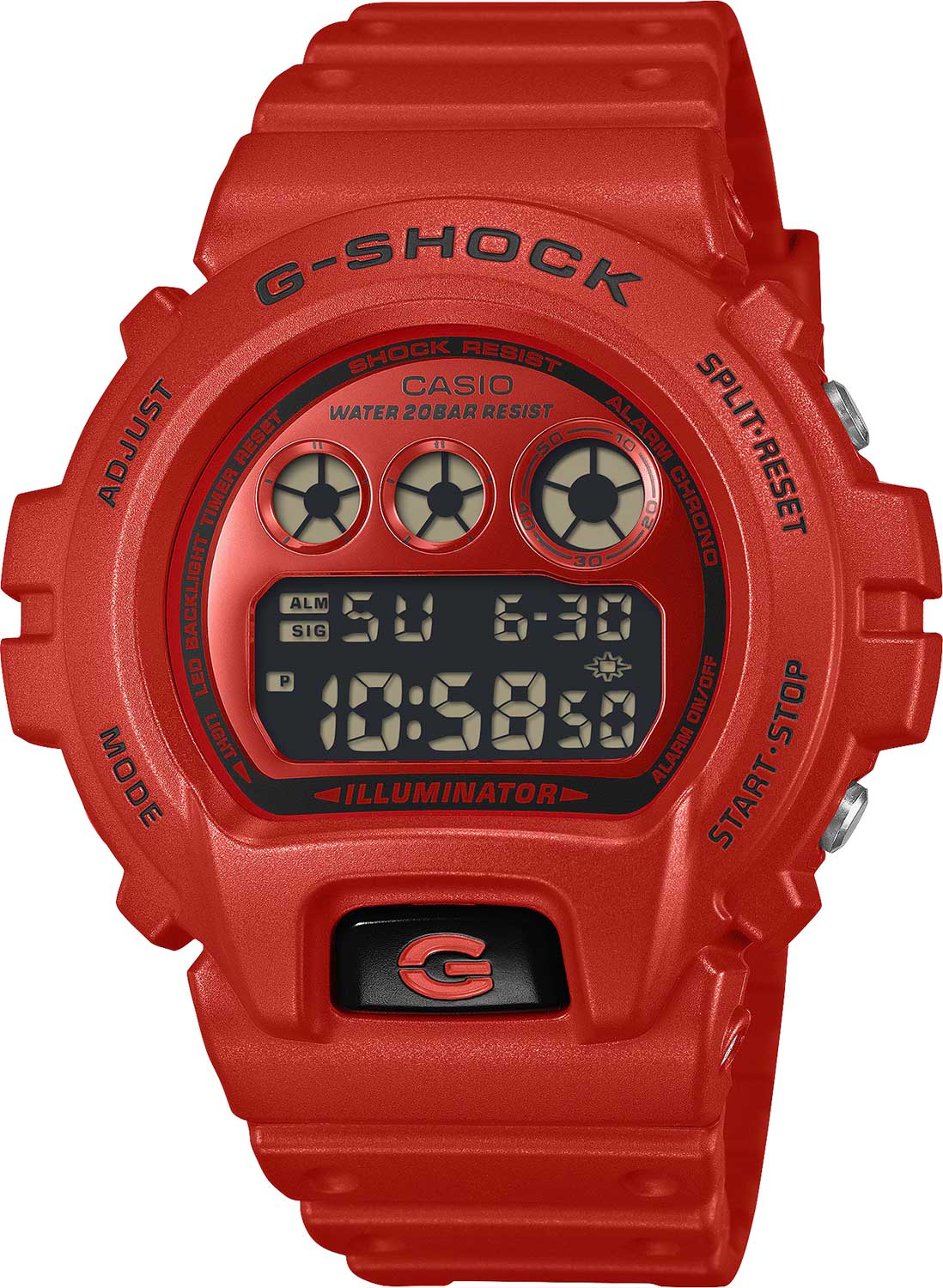 Японские наручные часы Casio G-SHOCK DW-6900RRB-4 с хронографом