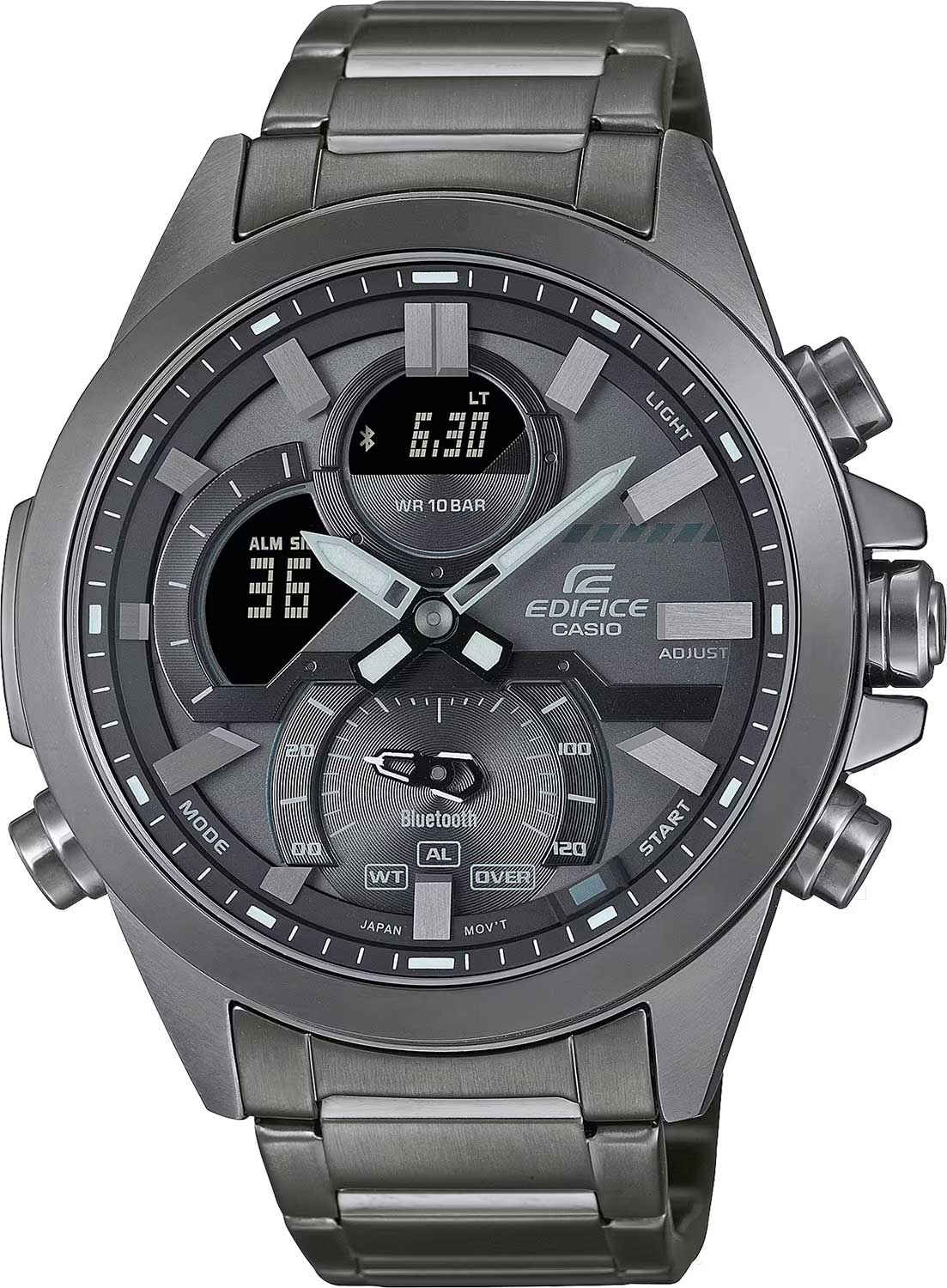 Японские наручные часы Casio Edifice ECB-30DC-1B-ucenka с хронографом