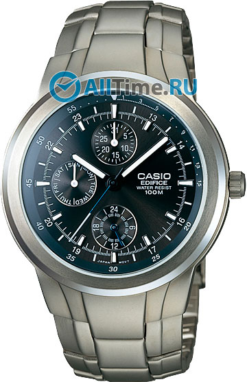 Японские титановые наручные часы Casio Edifice EF-305T-8A с хронографом