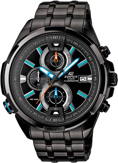 Японские наручные часы Casio Edifice EFR-536BK-1A2 с хронографом