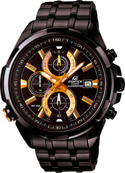 Японские наручные часы Casio Edifice EFR-536BK-1A9 с хронографом