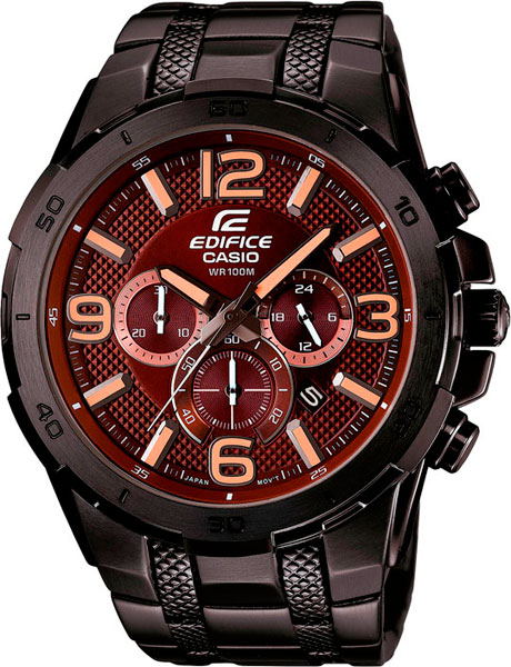 Японские наручные часы Casio Edifice EFR-538BK-5A с хронографом
