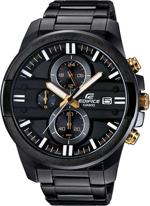 Японские наручные часы Casio Edifice EFR-543BK-1A9 с хронографом